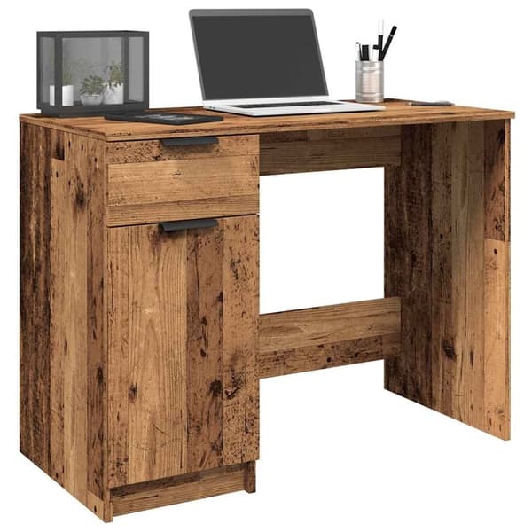 vidaXL Työpöytä vanhaa puuta 100x50x75 cm tekninen puu