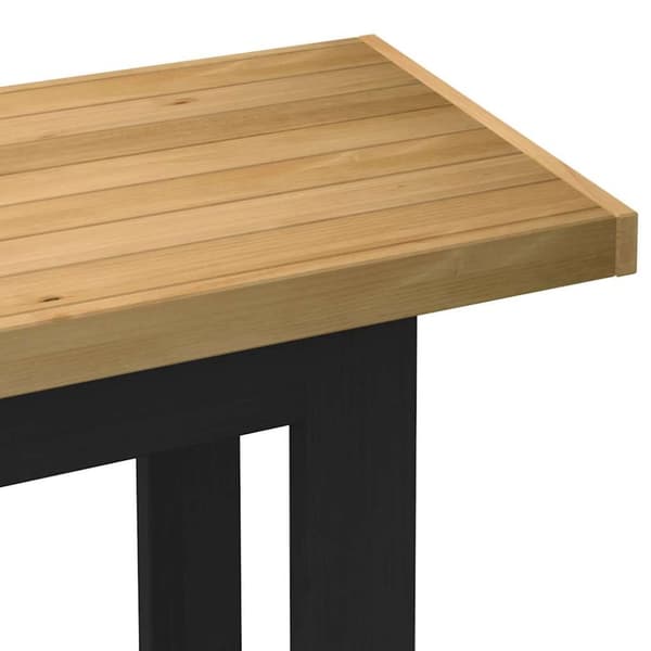 vidaXL skrivebord NOAIN U-formede ben 120x50x75cm massivt træ fyrretræ