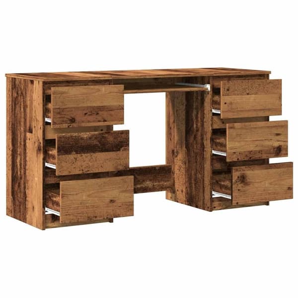 vidaXL Skrivebord gammelt tre 140x50x77 cm konstruert tre