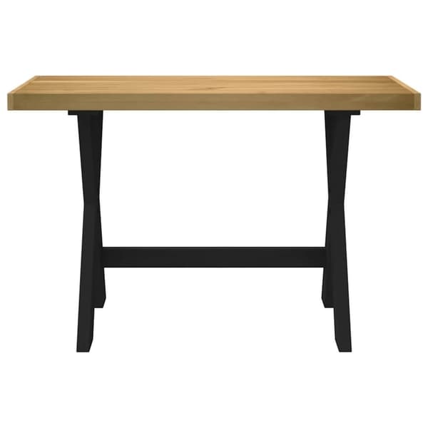 vidaXL Työpöytä NOAIN X-muotoiset jalat 120x50x75 cm massiivipuu mänty