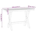 Pikkukuva 9 / 9: vidaXL Työpöytä NOAIN X-muotoiset jalat 120x50x75 cm massiivipuu mänty