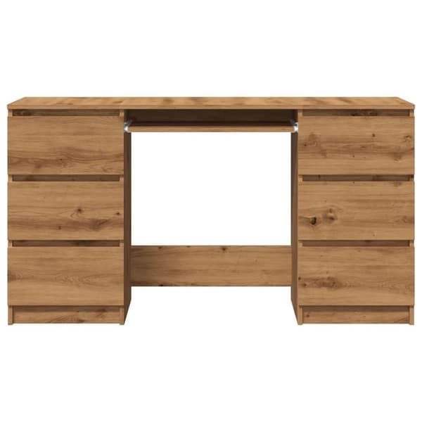 vidaXL Skrivbord artisan ek 140x50x77 cm konstruerat trä