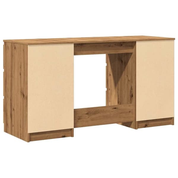 vidaXL Skrivbord artisan ek 140x50x77 cm konstruerat trä