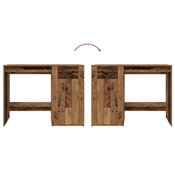 vidaXL Työpöytä musta 100x49x75 cm lastulevy