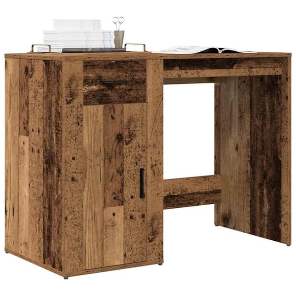 vidaXL Työpöytä musta 100x49x75 cm lastulevy