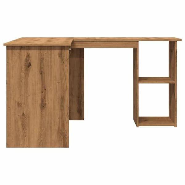 vidaXL Kulmatyöpöytä käsityöläinen tammi 120x140x75 cm tekninen puu