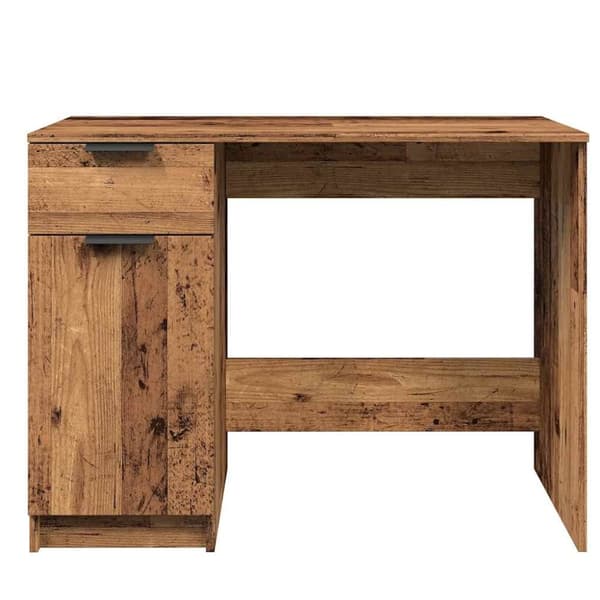 vidaXL Skrivebord gammelt tre 100x50x75 cm konstruert tre