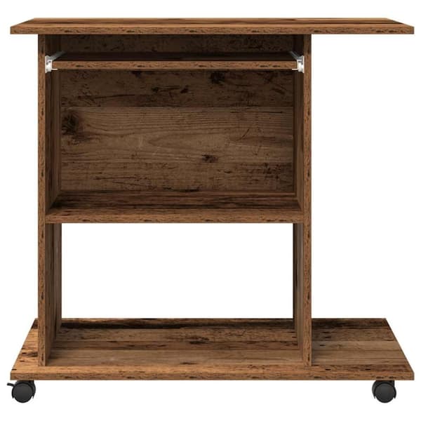 vidaXL Tietokonepöytä vanhaa puuta 80x50x75 cm lastulevy