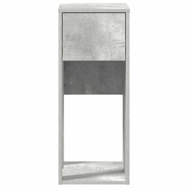vidaXL Computertårnstativ med skuffe 30x44x74 cm betongrå