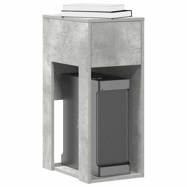 vidaXL Computertårnstativ med skuffe 30x44x74 cm betongrå