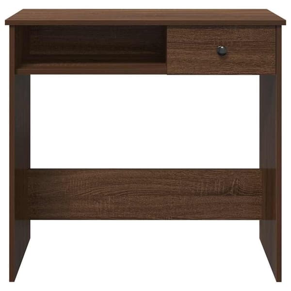 vidaXL Työpöytä ruskea tammi 80x40x75 cm tekninen puu