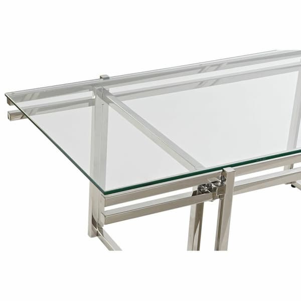 Soffbord DKD Home Decor Glas Rostfritt stål (120 x 60 x 45 cm)