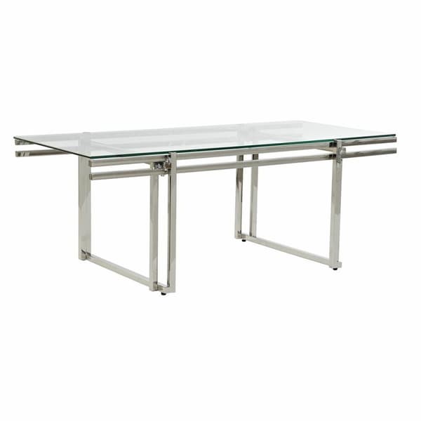 Soffbord DKD Home Decor Glas Rostfritt stål (120 x 60 x 45 cm)
