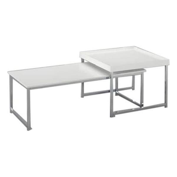 Soffbord DKD Home Decor Vit Silvrig Stål Trä MDF 110 x 48 x 45 cm