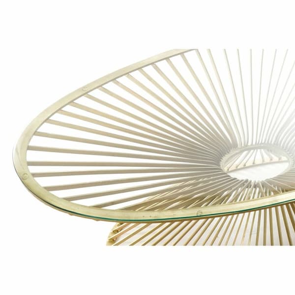 Sidobord DKD Home Decor Gyllene Glas Stål 138 x 66 x 46 cm