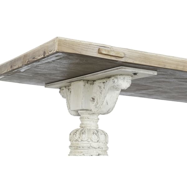 Matsalsbord DKD Home Decor Vit Naturell Gran 200 x 90 x 78 cm