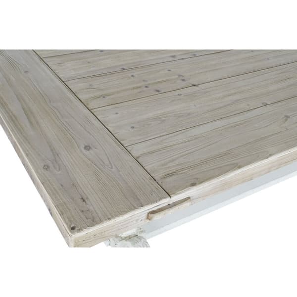 Matsalsbord DKD Home Decor Vit Naturell Gran 200 x 90 x 78 cm
