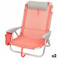 Miniatyrbild 1 av 5: Fällbar stol med nackstöd Aktive Flamingo Korall 51 x 76 x 45 cm (2 antal)