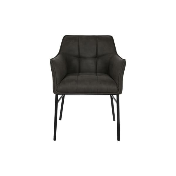 Stol DKD Home Decor Svart Mörkbrun Mörkgrå 60 x 60 x 84 cm