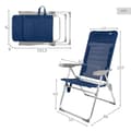Miniatyrbild 5 av 7: Strandstol Aktive Slim Hopfällbar Marinblå 47 x 107 x 66 cm (4 antal)