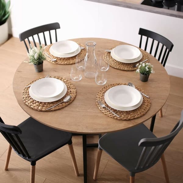 Matsalsbord Versa Beatriz PVC Metall Trä MDF 120 x 76 x 120 cm