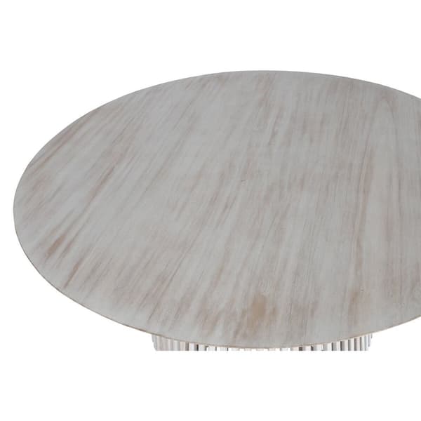 Matsalsbord Home ESPRIT Vit mindi-trä 150 x 150 x 75 cm