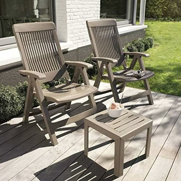 Sidobord Grosfillex Beige-brun (taupe) Harts Plast 40 x 40 x 35 cm