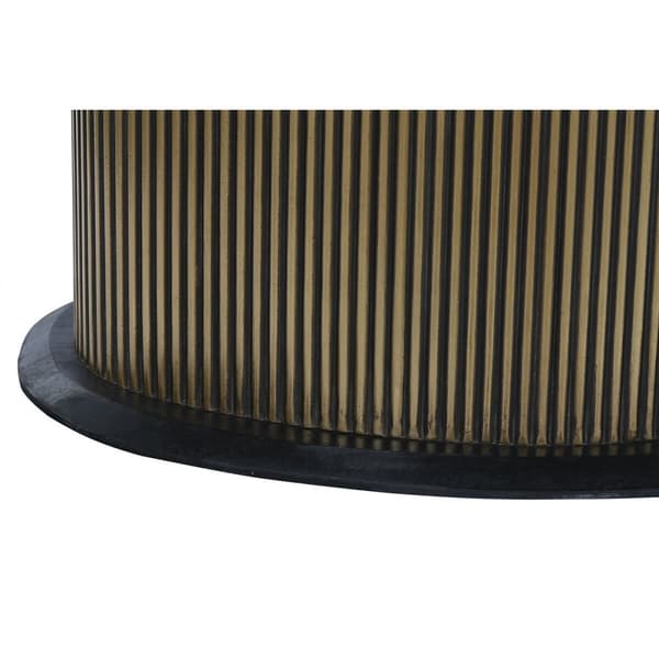 Matsalsbord Home ESPRIT Svart Gyllene Mässing Marmor 200 x 110 x 76 cm
