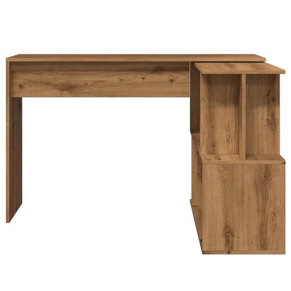 vidaXL Hörnskrivbord hantverksmässig ek 200,5x50x76 cm konstruerat trä