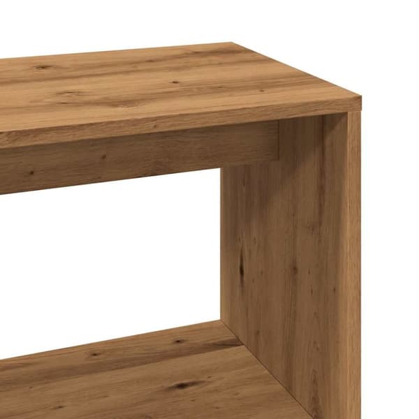 vidaXL Hörnskrivbord hantverksmässig ek 200,5x50x76 cm konstruerat trä