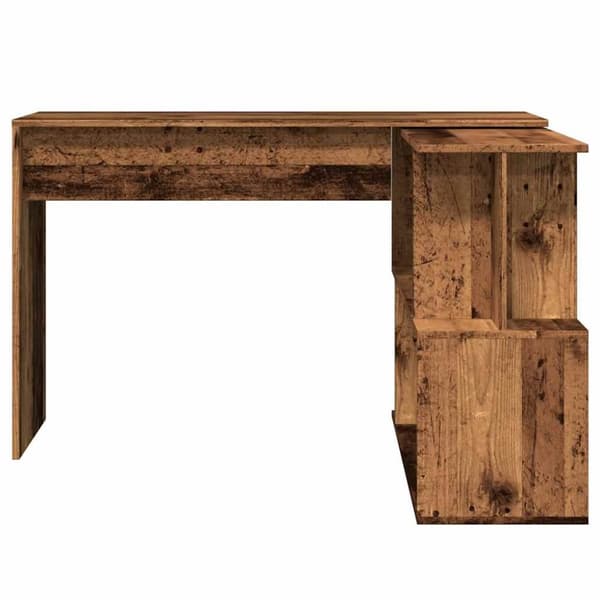 vidaXL Hörnskrivbord gammalt trä 200,5x50x76 cm konstruerat trä