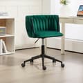Miniatyrbild 1 av 6: Kontorsstol med sammetslen känsla, 360° vridbar, höjdjustering med en knapptryckning, design med ihåligt kors, grön
