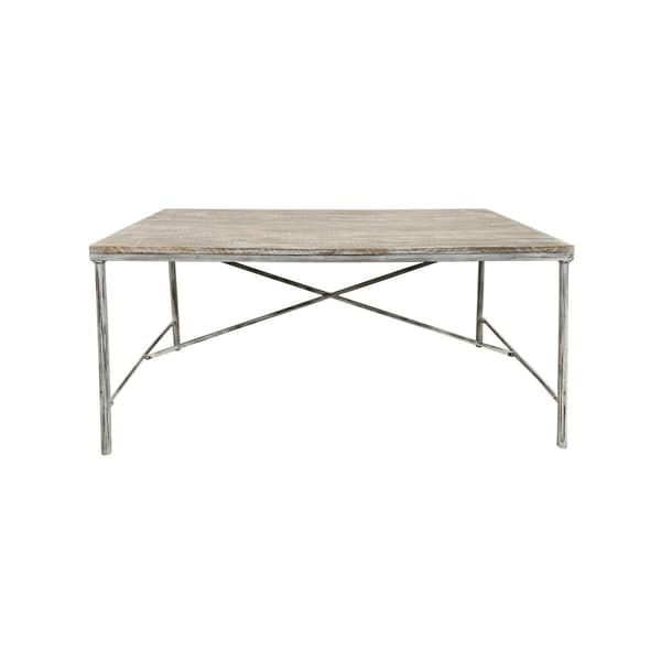 Spisebord Home ESPRIT Hvid Jern Mangotræ 160 X 90 X 80 cm