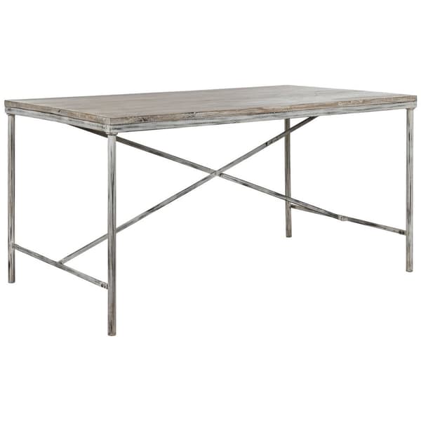 Middagsbord Home ESPRIT Hvit Jern Treverk av mangotre 160 X 90 X 80 cm