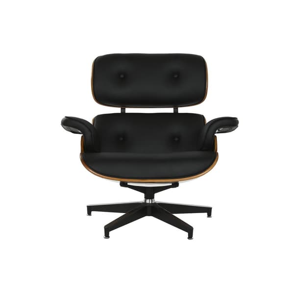 Fåtölj Home ESPRIT Svart Valnöt 89 X 87 X 79 cm