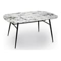 Miniatyrbillede 1 af 2: Sofabord Hvid Sort Metal Hærdet glas 90 x 76,5 x 160 cm