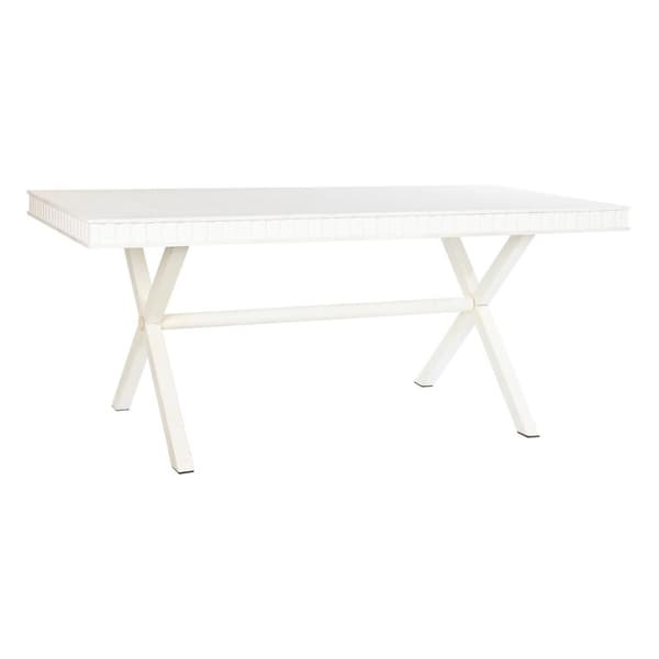 Spisebord DKD Home Decor Hvid Metal Mangotræ 180 x 90 x 76 cm