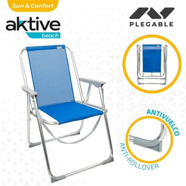 Folding Chair Aktive Gomera Sininen 44 x 76 x 45 cm (4 osaa)