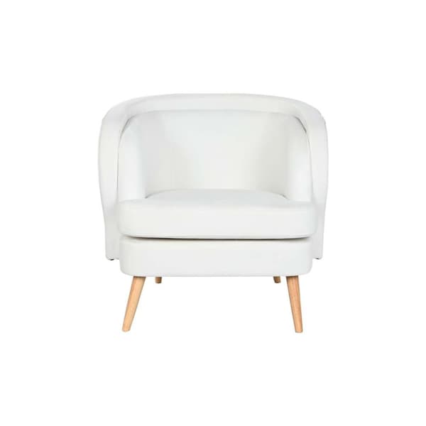 Nojatuoli DKD Home Decor Valkoinen Luonnollinen Puu 91 x 80 x 78 cm