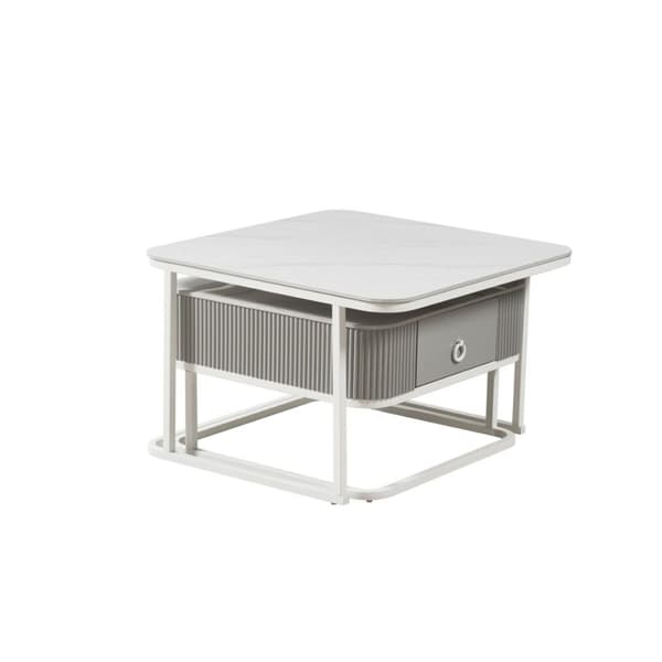 Soffbord Home ESPRIT Vit 70 x 70 x 45 cm