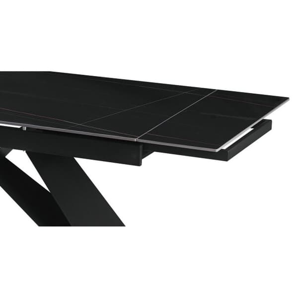 Matsalsbord Home ESPRIT Svart Metall Keramik 160 x 90 x 75 cm