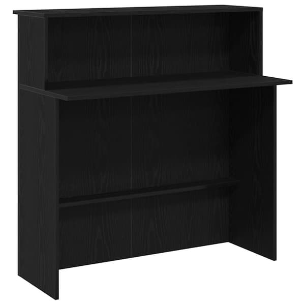 vidaXL Receptionsdisk svart 100x50x103,5 cm konstruerat trä