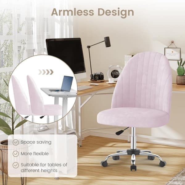 Velvet Vanity Chair - Käsivarreton peilipöytätuoli kääntyvillä pyörillä, tyylikäs makuuhuoneen tuoli