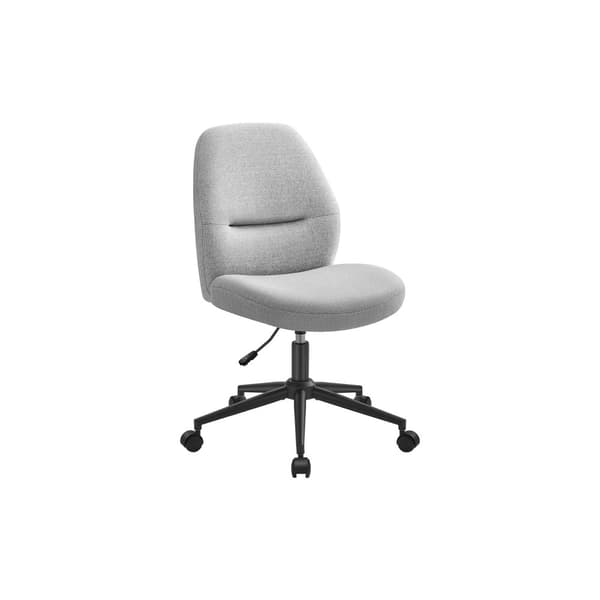 Rootz Dove Grey skrivbordsstol - Kontorsstol - Stålbas - Bomull-linneblandning - Ergonomisk sits - 59cm x 62cm x (86,5-94,5)cm