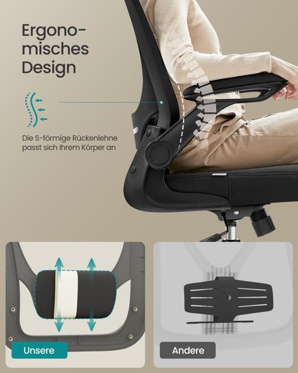 Rootz Ergonominen toimistotuoli - Mesh Ink Black - Säädettävä - Rinnetuki - 64cm x 64cm x (115-130)cm - 11,9kg - 120kg Kapasiteetti