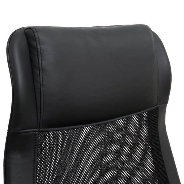 Rootz Mesh -toimistotuoli - Pöytätuoli - Kääntyvä tuoli - Ergonominen Selkänoja - PU-nahkakäsinojat - 60cm x 53cm x 113-123cm