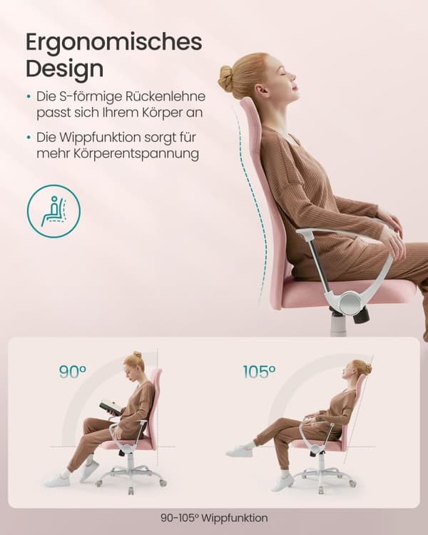Rootz kontorsstol - Skrivbordsstol - Dämpad sits - Stöder upp till 120 kg - 64cm x 64cm x 110-120cm