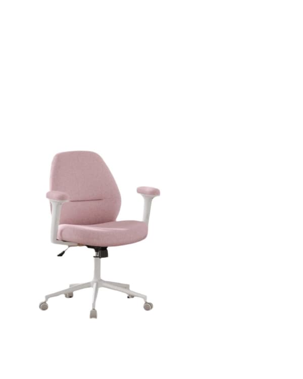 Rootz kontorsstol - Rosa skrivbordsstol - Justerbara armstöd - Stålkonstruktion - Skumstoppning - 66cm x 66cm x (86,5-94,5cm)
