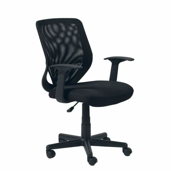 Kontorstol Mesh W92, svart med armlener