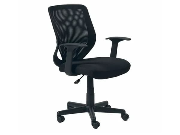 Kontorstol Mesh W92, svart med armlener